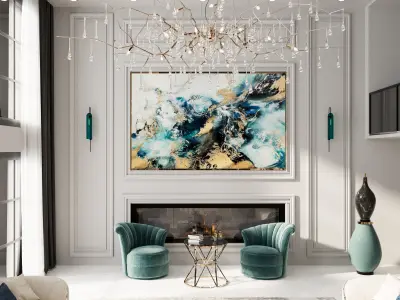 Luxury Livingroom 3D model purchase