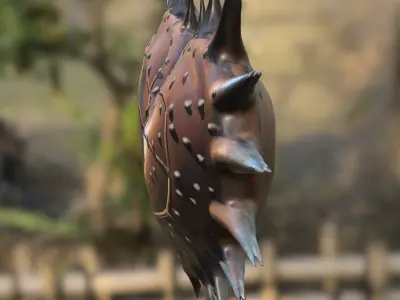 Spiked Rusty Heart 3D model