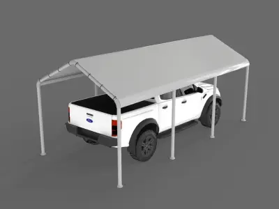 Car Tent 3x6 Meters 3D model