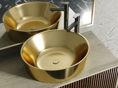 Bathroom furniture set 03 3D model