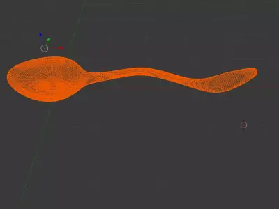 The spoon Low-poly 3D model