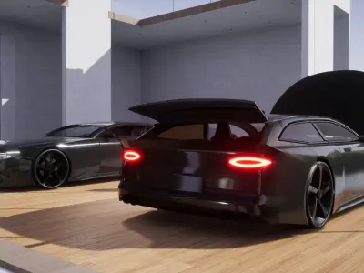 Generic Sports GT 2 Door Shooting Break Low-poly 3D model