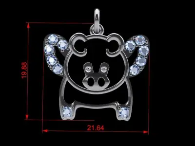 Pendant Pig D2 Free 3D print model