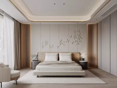 Bedroom interior scenes 3D model V4