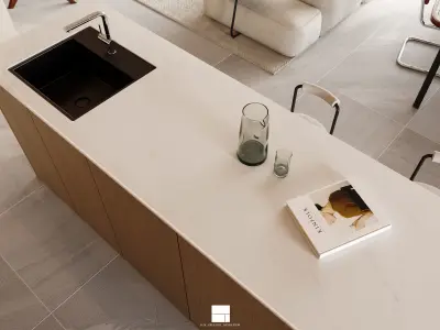 Modern Elegance3D LivingDining  Bedroom Spaces 3D model