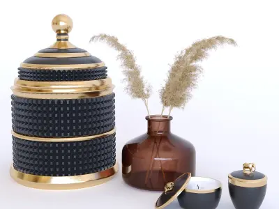 pampas Decorative set 02 3D model
