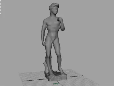 David Statue by Michelangelo Low-poly 3D model