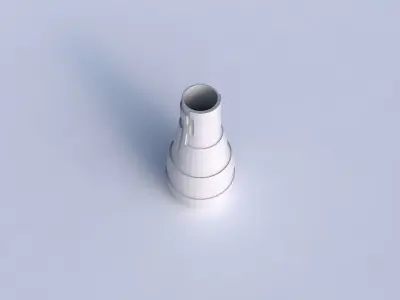 Vase curved with sharp ribbons 3D print model