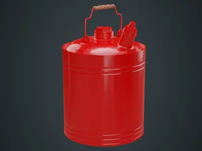 Fuel Can 4A Low-poly 3D model