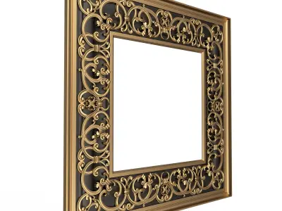 Classic Frame and Mirror 064 Low-poly 3D model