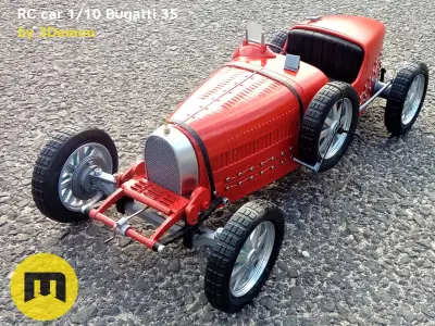 RC model Bugatti 35 3D print model