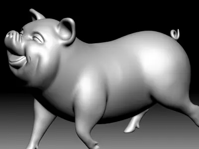 Pig sculpture 3D model purchase