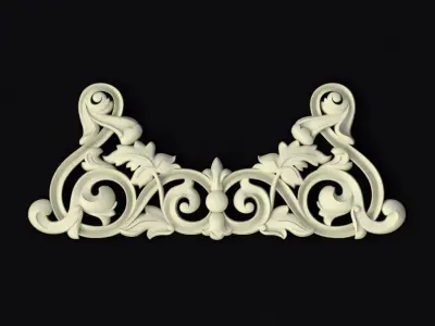 Central decor ornament for furniture 3D model 834