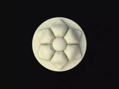 Central decor ornament for furniture 3D model 57