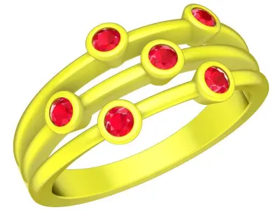 A5497 Luxury Diamond Engagement Ring 3D print model