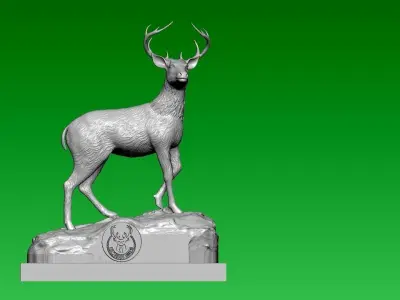 NBA - MILWAUKEE BUCKS BASKETBALL MASCOT STATUE - 3D PRINT 3D print model