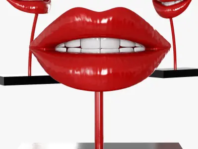 Figurine Lips red 3D model