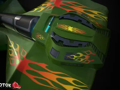 racing car Low-poly 3D model