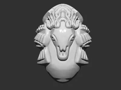 samurai head 3D print model