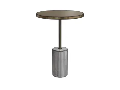 Narro Brass Side Table Low-poly 3D model