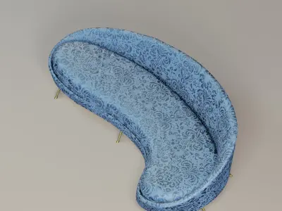 Curved sofa 3D model