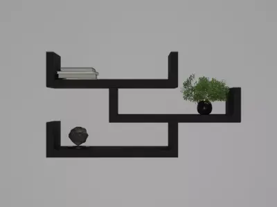 shelf with plant 3D model