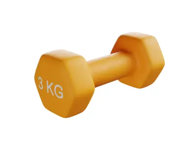 3 Kg Dumbbell 3D model