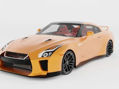 Customizable sport car 3D model