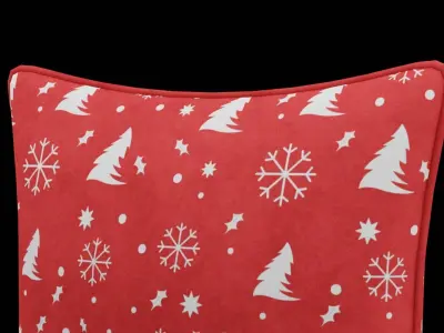 Christmas Cushion Low-poly 3D model