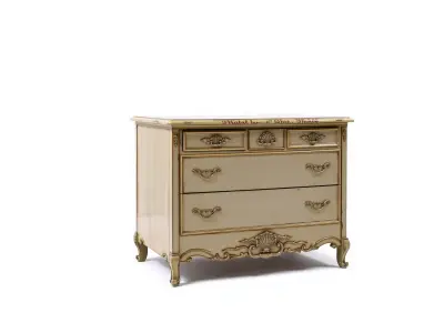 Antique Ivory Dresser model pack Low-poly 3D model