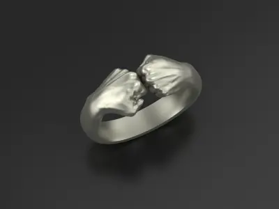 Fist hand Ring 3D print model