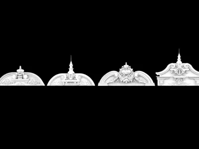 Facade relief ornament decorate 3d model 3D model