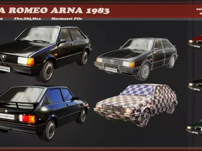Alfa Romeo Arna 1983 Free low-poly 3D model