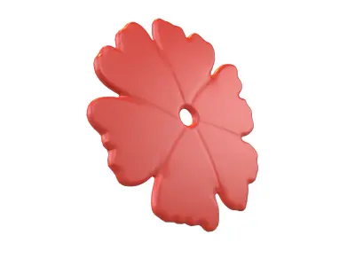 Flower Symbol v7 002 Low-poly 3D model