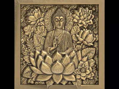 Buddha wall decor  3D print model