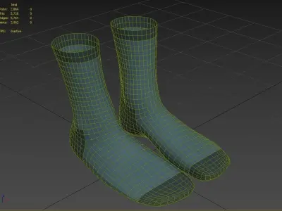 Socks M01 Low-poly 3D model