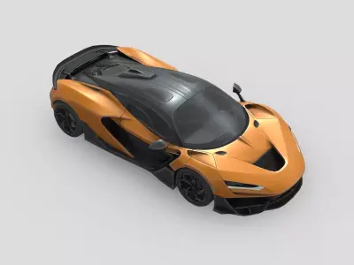 Low Poly Car - McLaren W1 Low-poly 3D model