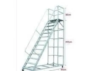 mobile ladder on wheeled 3D model