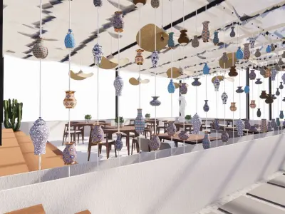 Food Court 3 3D model