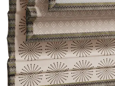 Roman blinds for children room 04 Low-poly 3D model