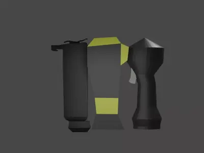 Low poly Nail gun - game ready  Free low-poly 3D model