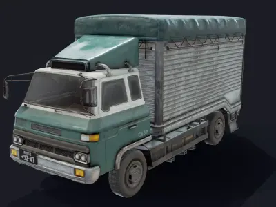 Porter Truck Low-poly 3D model