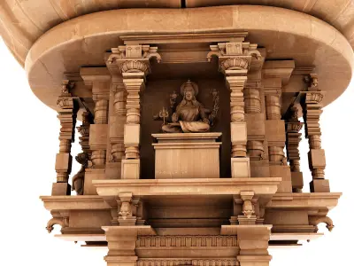 temple pillar 3D model