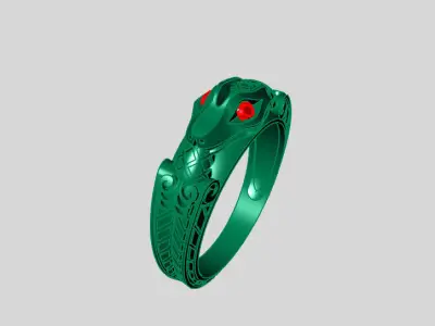 SNAKE RING 3D print model 10