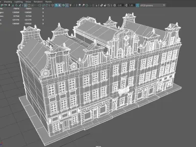 cityscape building Low-poly 3D model