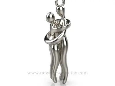Hug Pendant 3D print model