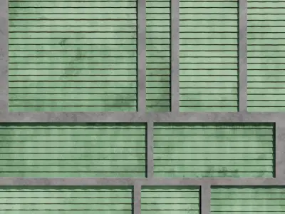 Wall panels set stained lining set 3D model