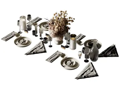 Tableware set 002 3D model