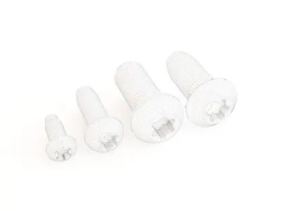 Profile aluminium core screws 3D model