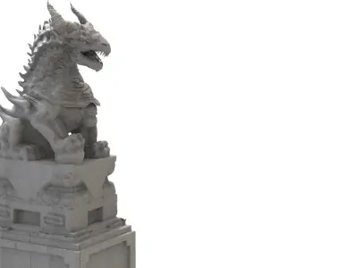 Dragon statue Fantasy 3D model